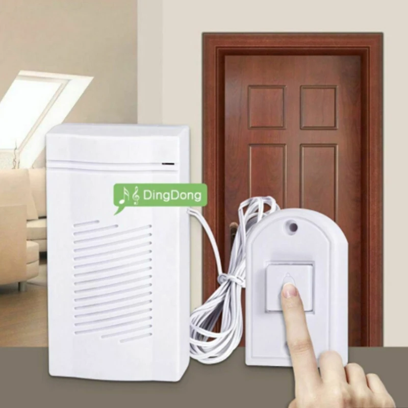

1 Piece Wired Guest Welcome Energy Saving Door Bell Security Smart Wired Doorbell Kits Hardware Doors Bells Panel Hotel