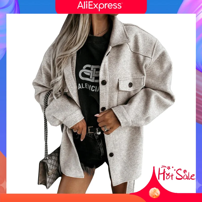 

2021 Fashion Thick Women Coat Pocket Solid Jacket Women Belt Winter Coat Casual Coats And Jackets Fenale Oversized Outwear