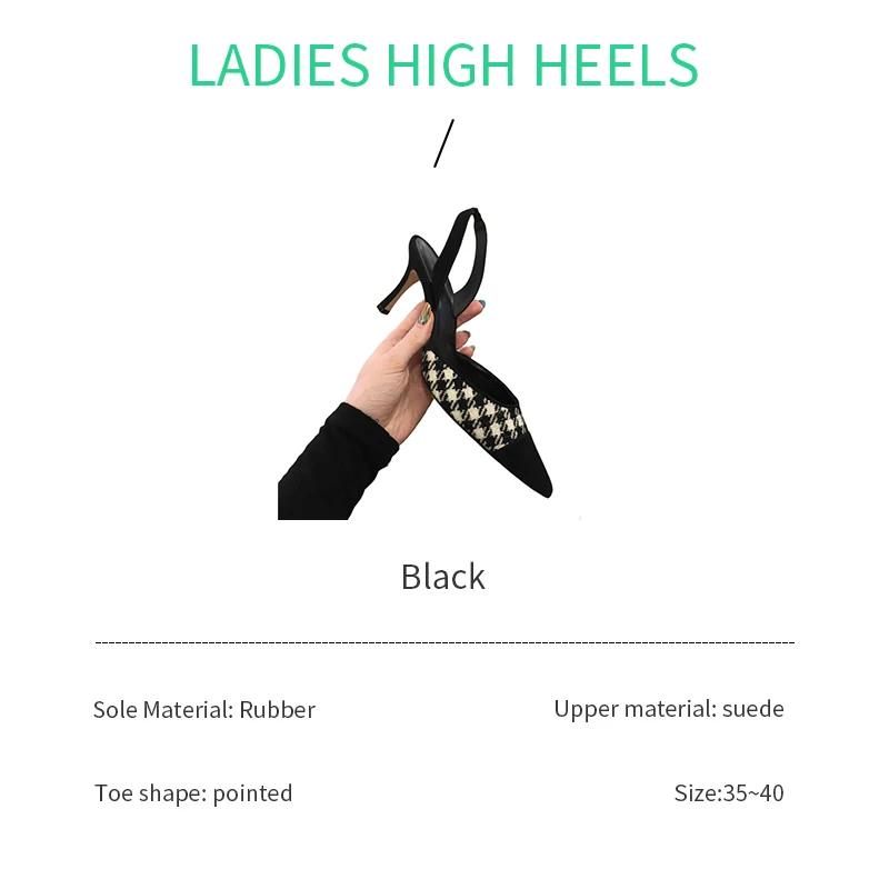 

Summer Ladies New Transparent Sandals Fashion Mid-Heel Baotou Sandals And Slippers High Heels