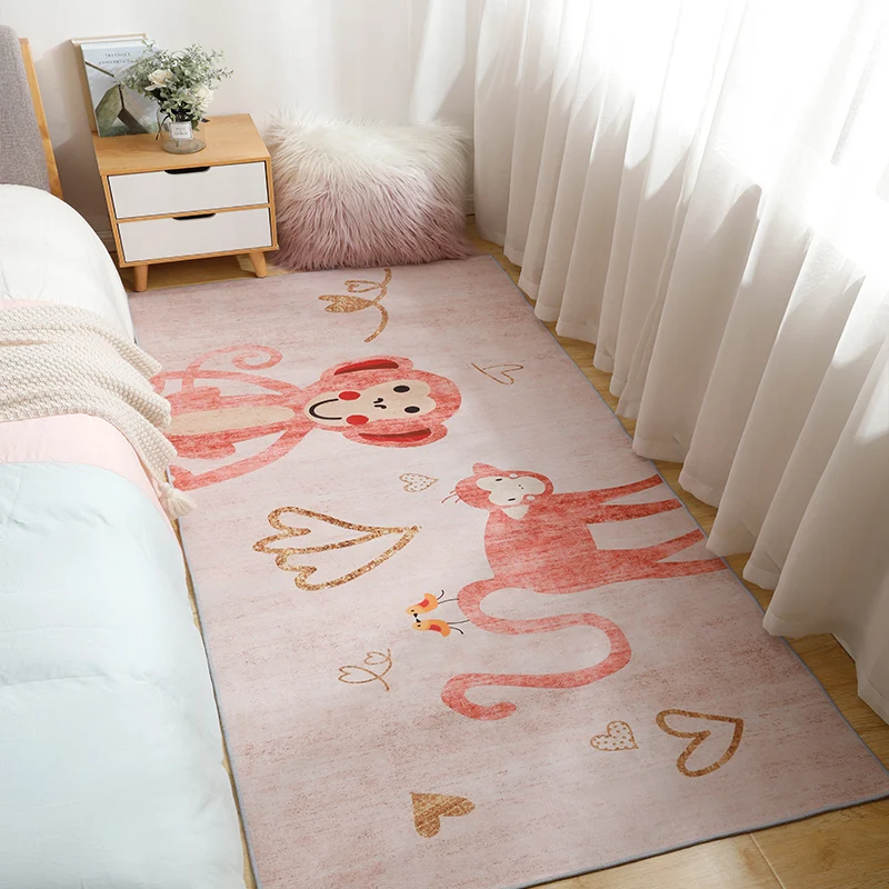 

Girly Bedroom Bedside Carpet Sleeping and Sitting Internet Celebrity Same Style Floor Mat Girls Room Household Disposable