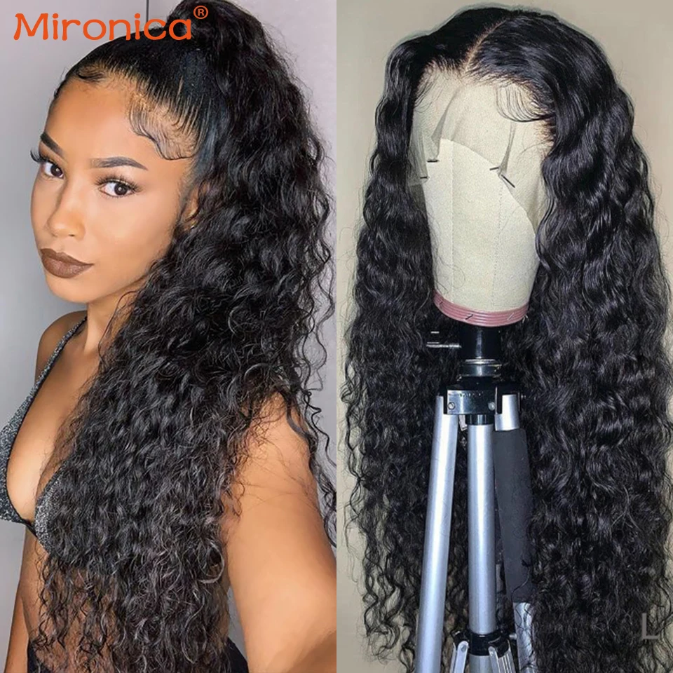 

30 Inch Water Wave 13x4 13x6 Frontal Human Hair Wigs Pre Plucked Bleached Knots Wigs Peruvian Remy Human Hair Frontal Lace Wig