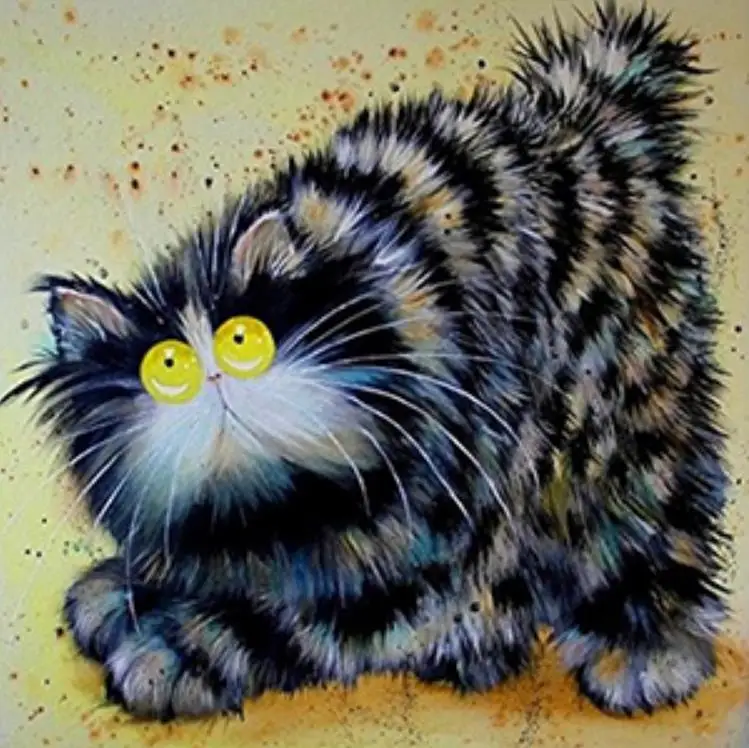 

Fat cat diamond painting cartoon cat full square diamond embroidery picture rhinestone cross stitch diamond mosaic home decorati