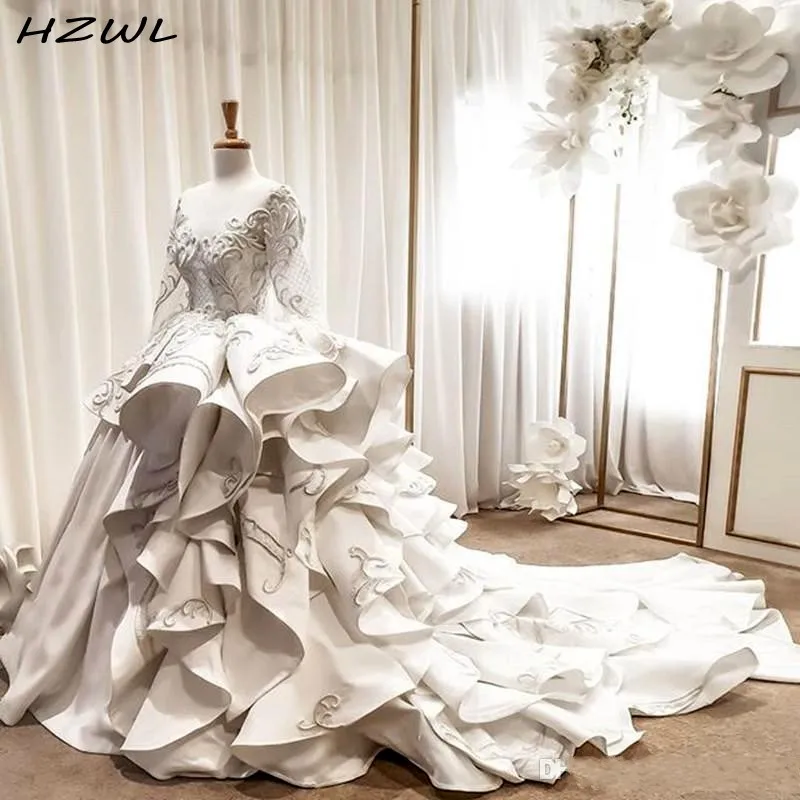 Винтажное Бальное Платье Свадебные Платья с иллюзией длинным рукавом