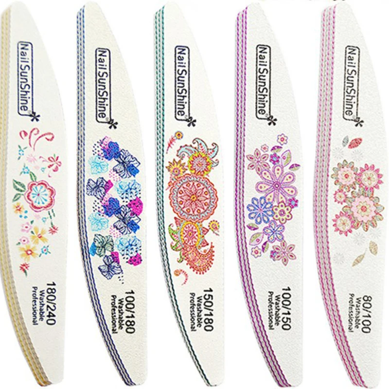 

Nail Files 80/100/150/180/240 Printed Manicure Nail Polish Washable Nails Files SandpaperToolWillow Individual Package 1Pcs