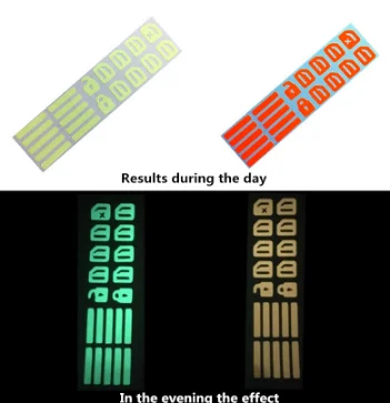 

For Audi A3 A4 A6 Q3 Q5 Q7 Car window light-emitting stickers key stickers glass elevator luminous fluorescent switch stickers