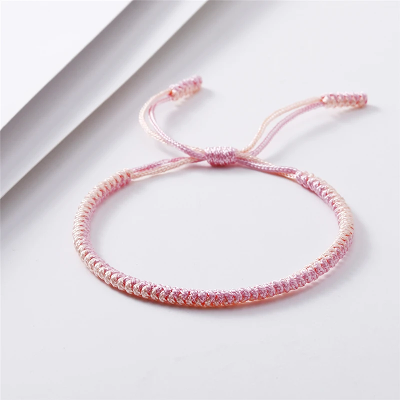 Мужской/женский браслет с красным узлом Lucky плетеный ручной работы тибетским