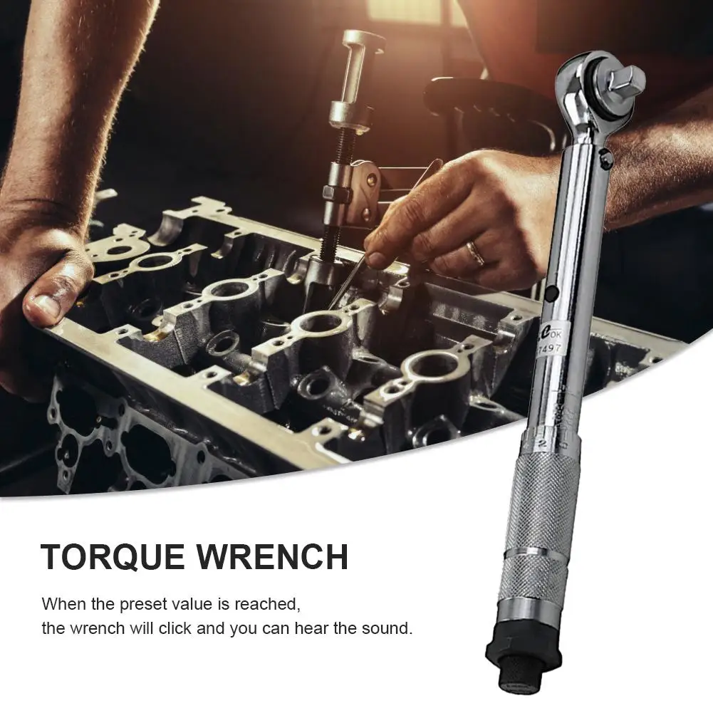 

Torque Wrench Adjustable Drive Click 3/8 Wrench with 19-110 Nm Scale Accurate to +/- 4%