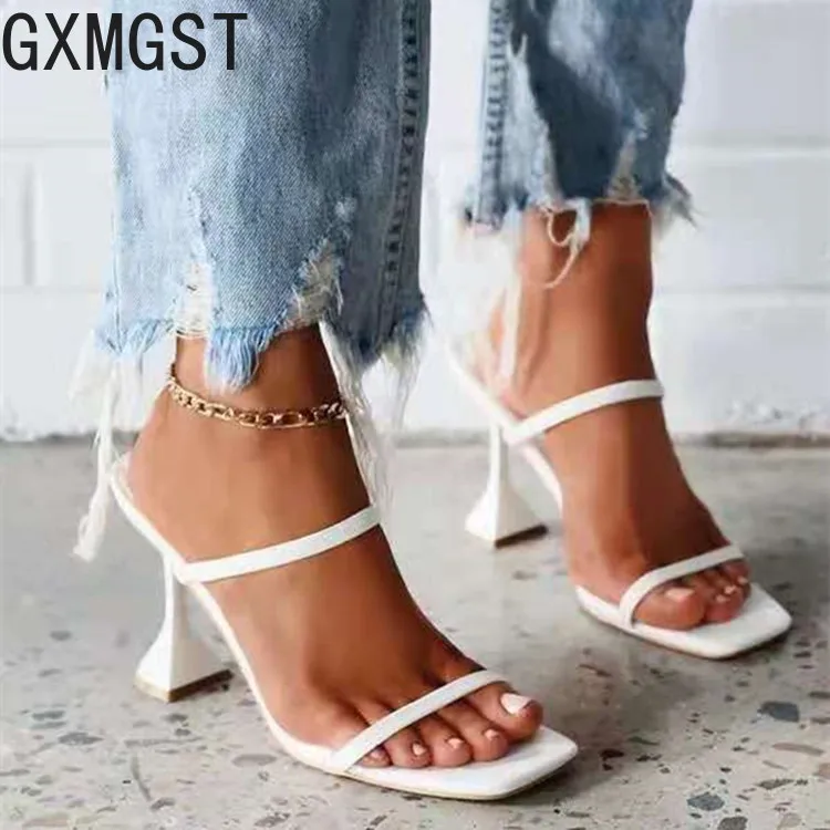 

2022 Brand Women Summer Outdoor Sandal High Square Heel Flip Flop Ladies Slipper Elegant Slides Shoes Indoor Slides