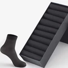 Носки мужские тонкие 10 пар, деловые Повседневные Дышащие бамбуковые, классные ультратонкие, лето