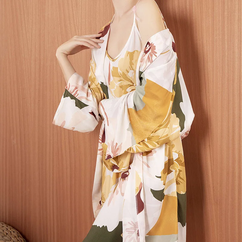 Лидер продаж Женский пижамный комплект комфортный свободный из 3 предметов