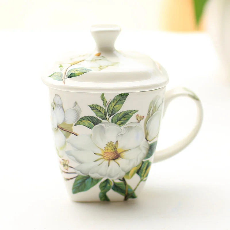 

Creative Ceramic Mug with Lid Bone China Milk Mug Coffee Mug Large Mug Mug Cute Breakfast Mug