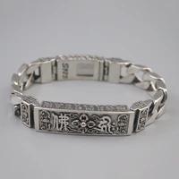s925 sterling silver bracelet for men 13mm wide luck sutra curb men domineering individual silver bracelet 19cml boyfriend gift
