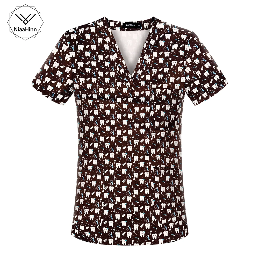 

Медицинское обслуживание одежда для персонала больниц лаборатории рабочая одежда спа-Униформа рубашки с короткими рукавами pet shop рабочая о...