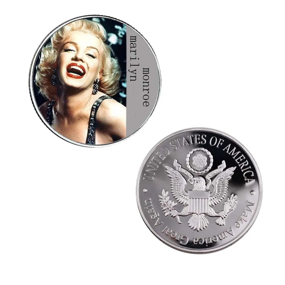 

Marilyn Monroe Festival Souvenir Gifts 999.9 Silver Plated Challenge Coin Coins Collectibles Home Decoration Accessories