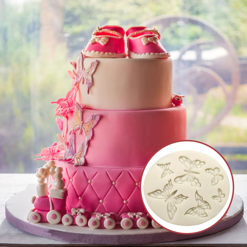 

Butterfly Shape Silicone Mold 3D Fondant Cake Mousse Baking Mold Cake Mould Epoxy Resin Molds Birhtday Party Kitchen Accessories