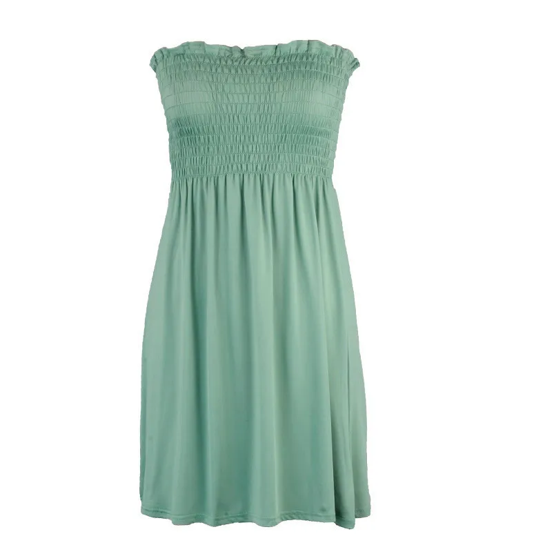 Женские вечерние платья с открытыми плечами однотонное Платье без бретелек