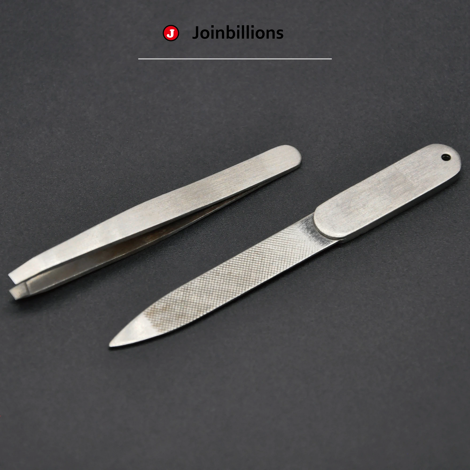 

Makeup Tweezers and Nail File 2pcs Set