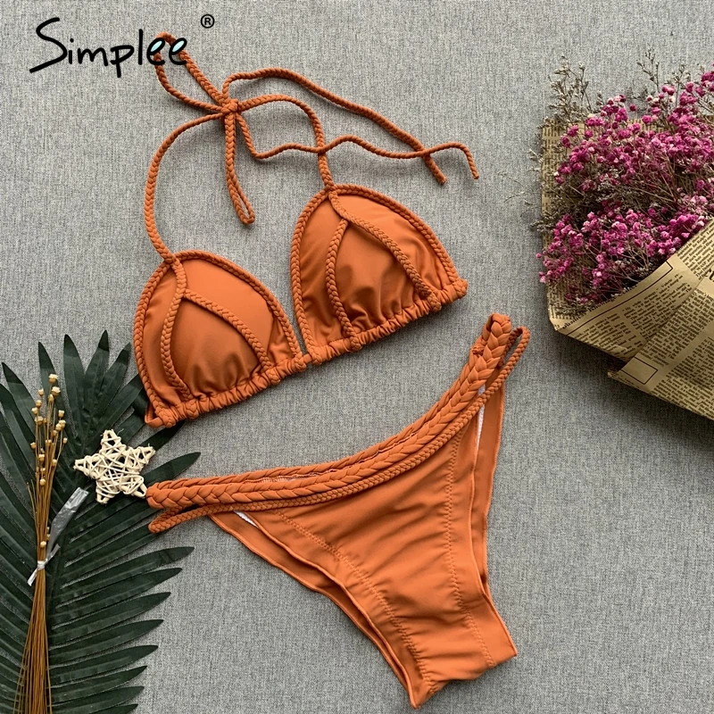 Раздельный купальник Simplee с леопардовым принтом нарядный эффектом пуш ап для