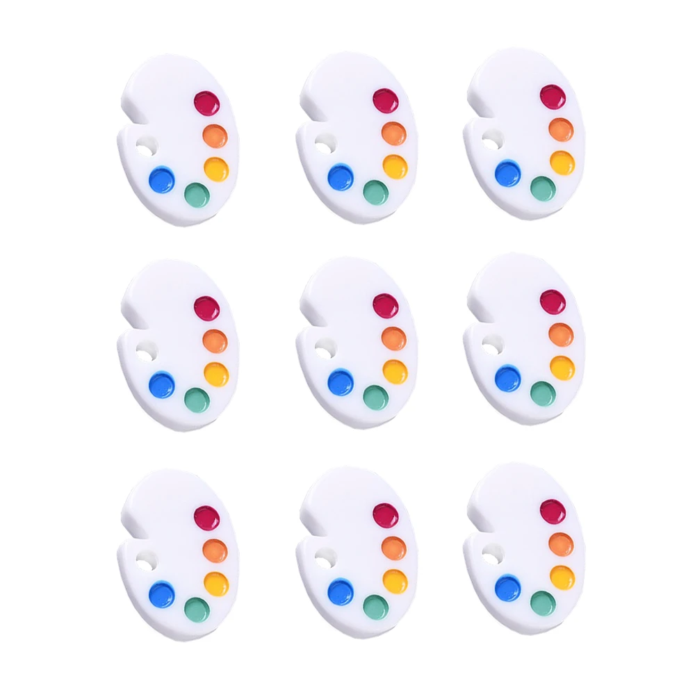 50 stücke Flatback Harz Anhänger Farbe Palette Perlen Charms für DIY Handwerk und Schmuck Machen 16,5x24,5x4,5mm – Detail 2