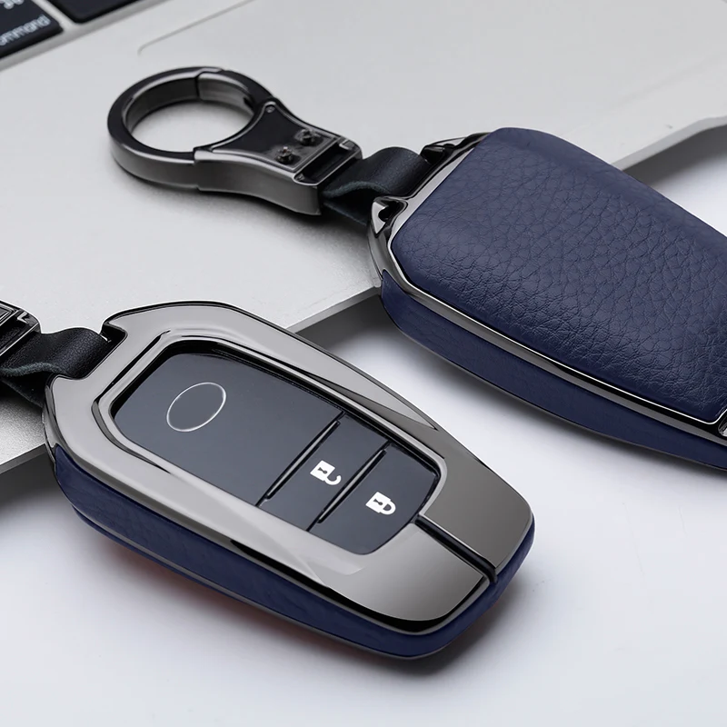 Автомобильный Гальванизированный сплав и кожа брелок для ключей чехол Toyota Hilux