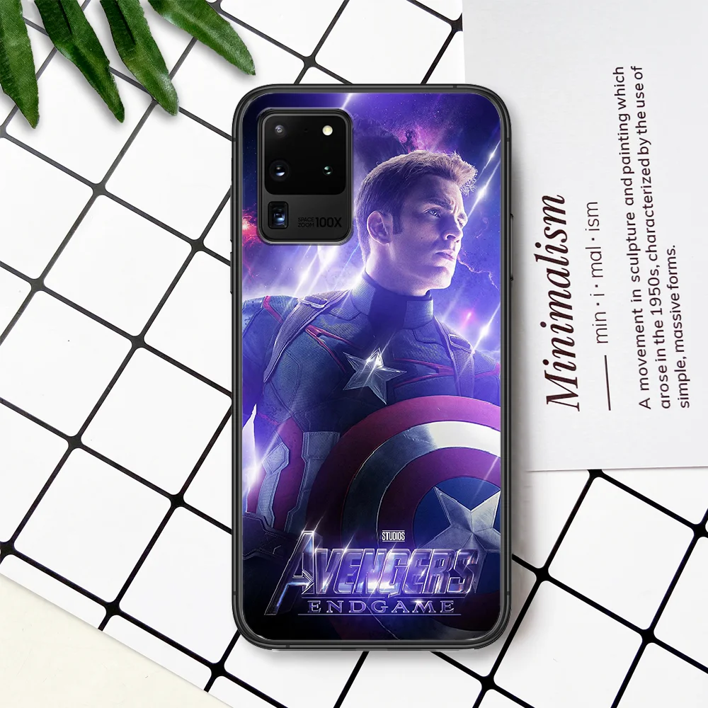 

Super hero America Captains Phone Case For Samsung Galaxy Note S 8 9 10 20 Plus E Lite Uitra black Cell Silicone Shell Pretty