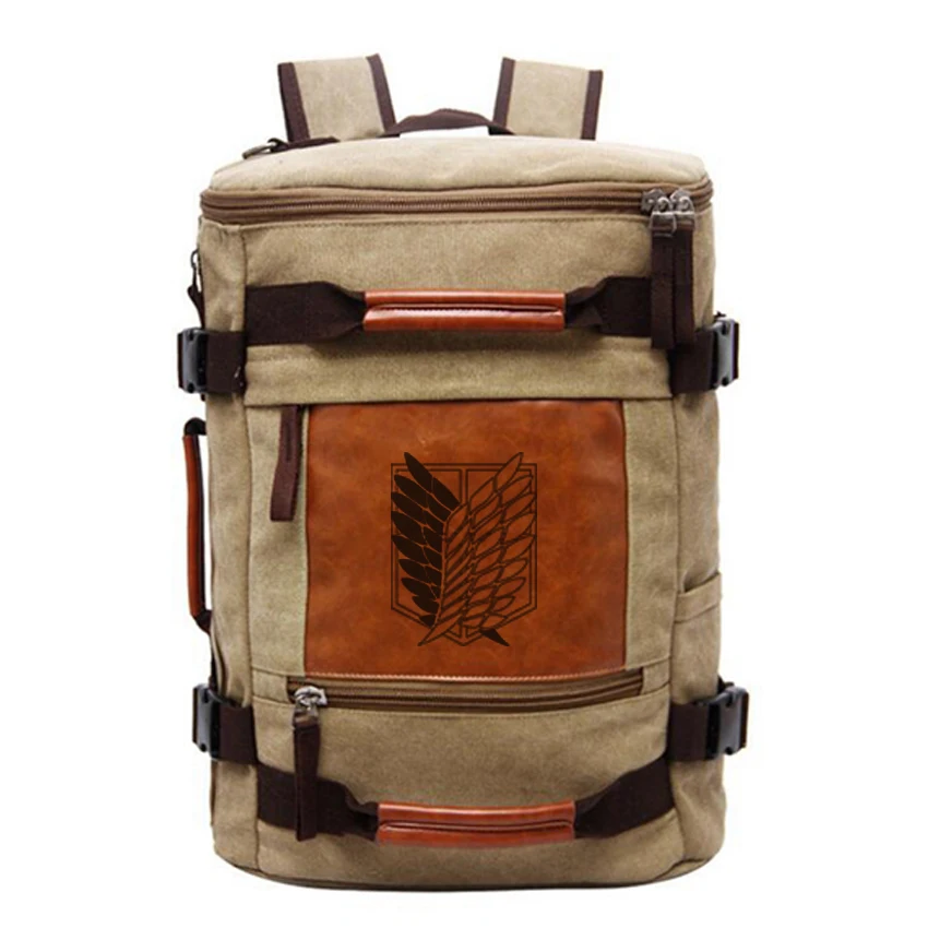 Рюкзак атака на Титанов школьная сумка для мужчин и женщин Холщовый ранец