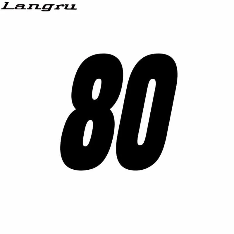 

Langru 14 см * 14 см Модный номер 80 виниловая наклейка автомобильная наклейка графические аксессуары Jdm