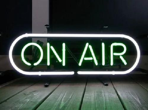 Неоновая лампа на воздушном радио декоративный стеклянный светильник ручной