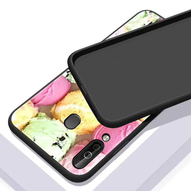 

Dessert Ice Cream Cake for Huawei P Smart Z S Plus 2020 2019 Nova 5T 5i 5 4e 4 3i 3e 3 2i Phone Case Bright Black Cover