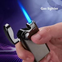 new gas lighter windproof rush blue flame lighter inflatable butane cigarette lighters cigar lighter for smoking man gift