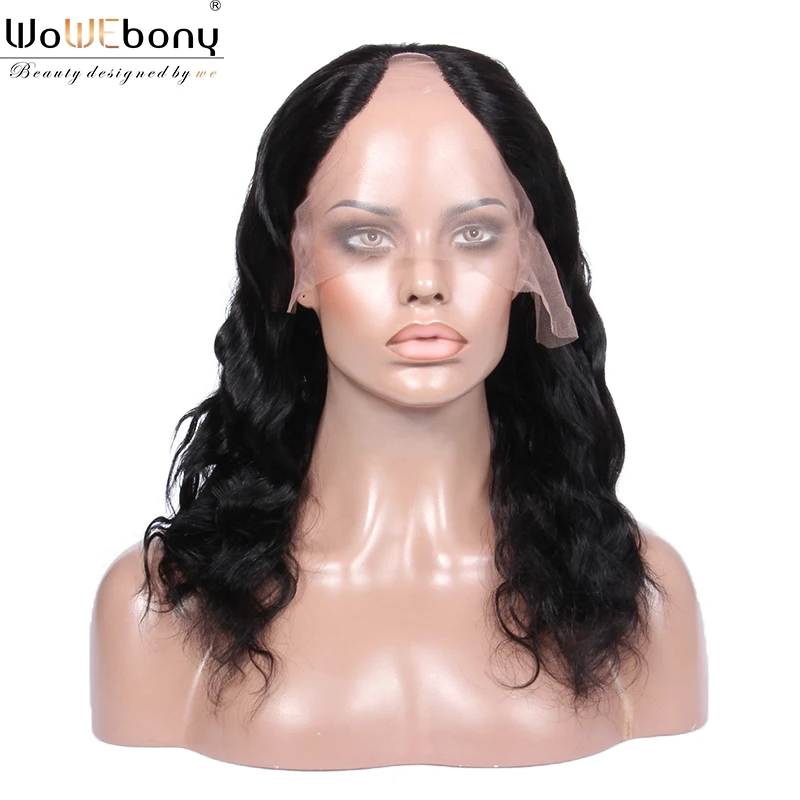 Объемная волна u часть парик человеческие волосы 4*2 парики шнурка бразильские 180