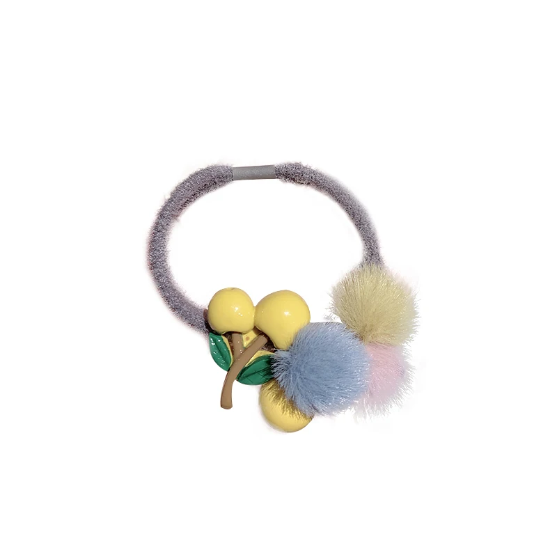 Резинки для волос женские и разноцветные резинки фиксации хвостиков с вишенками