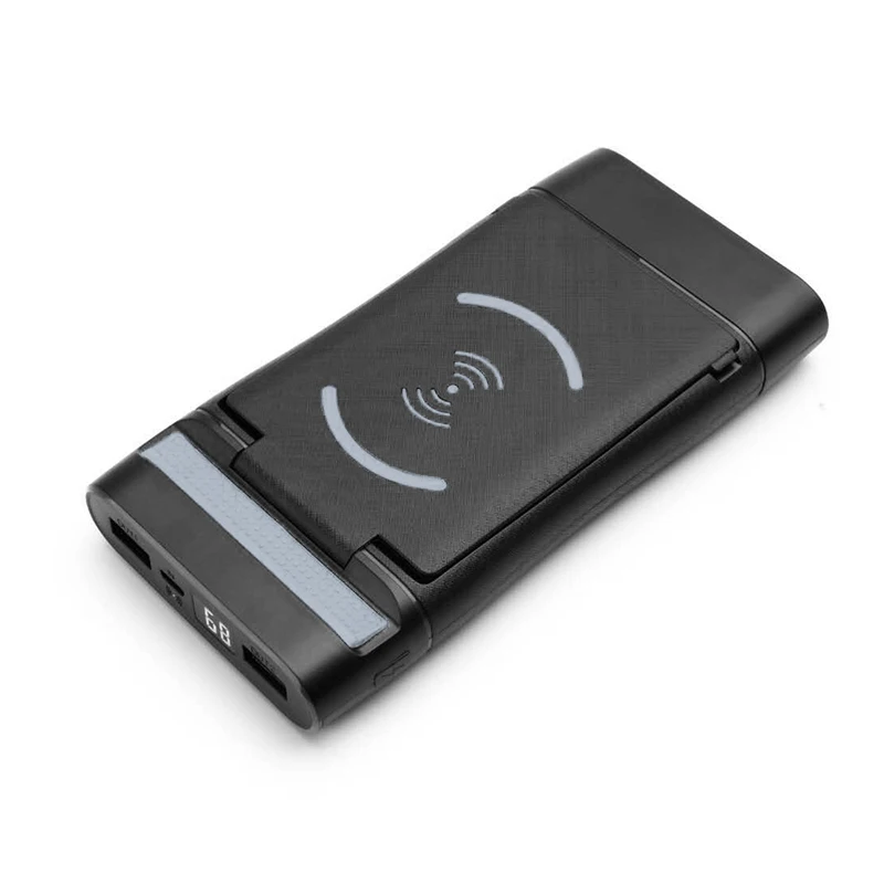 grey 10000mah Xiaomi бренд беспроводной внешний аккумулятор водонепроницаемый внешний аккумулятор Внешняя батарея для всех телефонов портативное зарядное устройство 20000 мАч с кронштейном lcd - Цвет: grey 10000mah