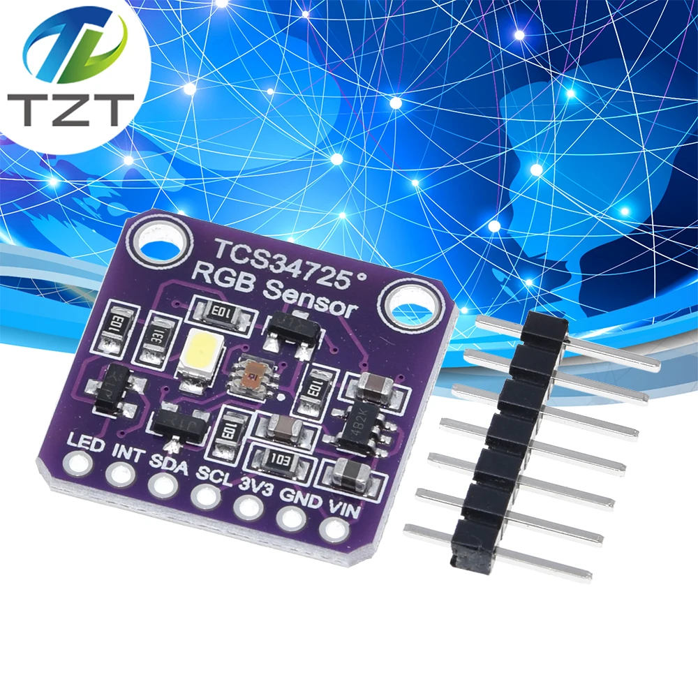 Модуль платы разработки цветного датчика TZT 34725 TCS34725 RGB|Интегральные схемы| |