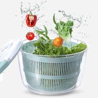 kitchen salad spinner manual lettuce spinner with secure lid lock rotary handle easy to use salad spinners with bowl