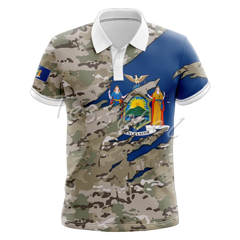 

Tessffel New Fashion Camo Flag Summer Men's 3D Print Polo Shirts Streetwear Short Sleeve Man T-Shirt Casual Clothing Style-1