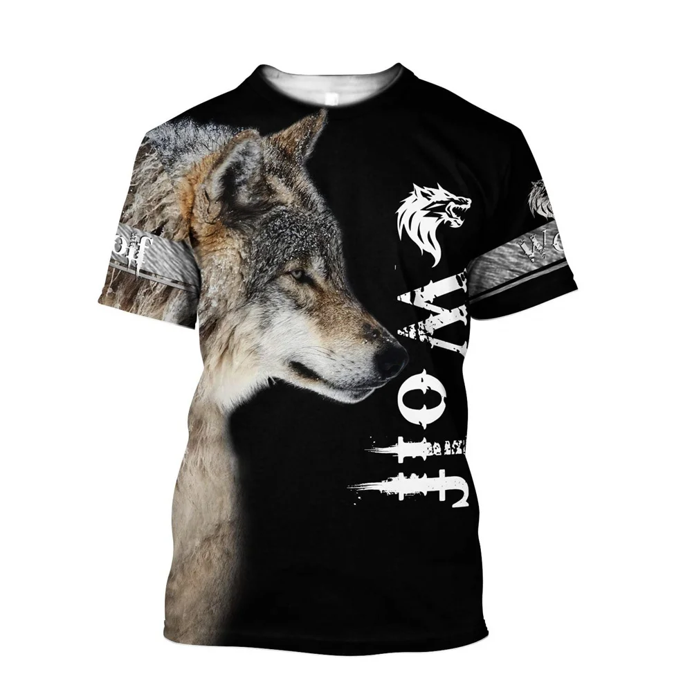 

2021 vero dos homens camiseta animal lobo tatuagem vermelho 3d impresso camiseta harajuku casual manga curta camisetas unisex t