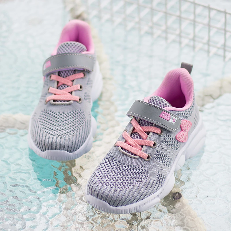 Кроссовки Детские сетчатые классические дышащие для бега школьная спортивная