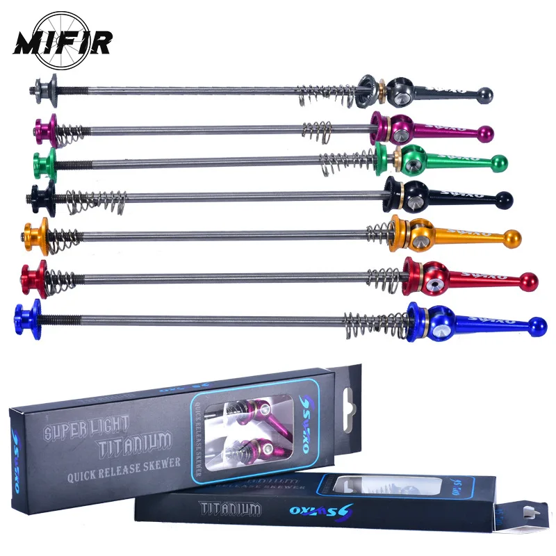 1 pair Bicycle Bike Wheel Hub Quick Release Poles Front Rear Axle Skewer Titanium Alloy | Спорт и развлечения