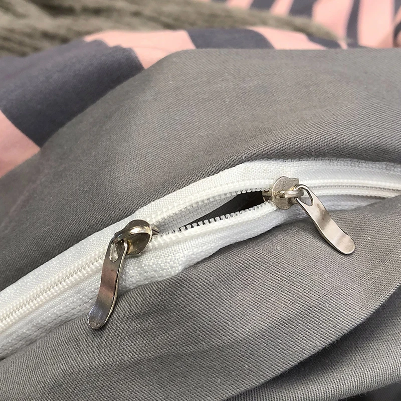 

European stripe cotton sheet quilt cover 4-piece set 1.2m simple net red dormitory single sheet quilt cover 3-piece set