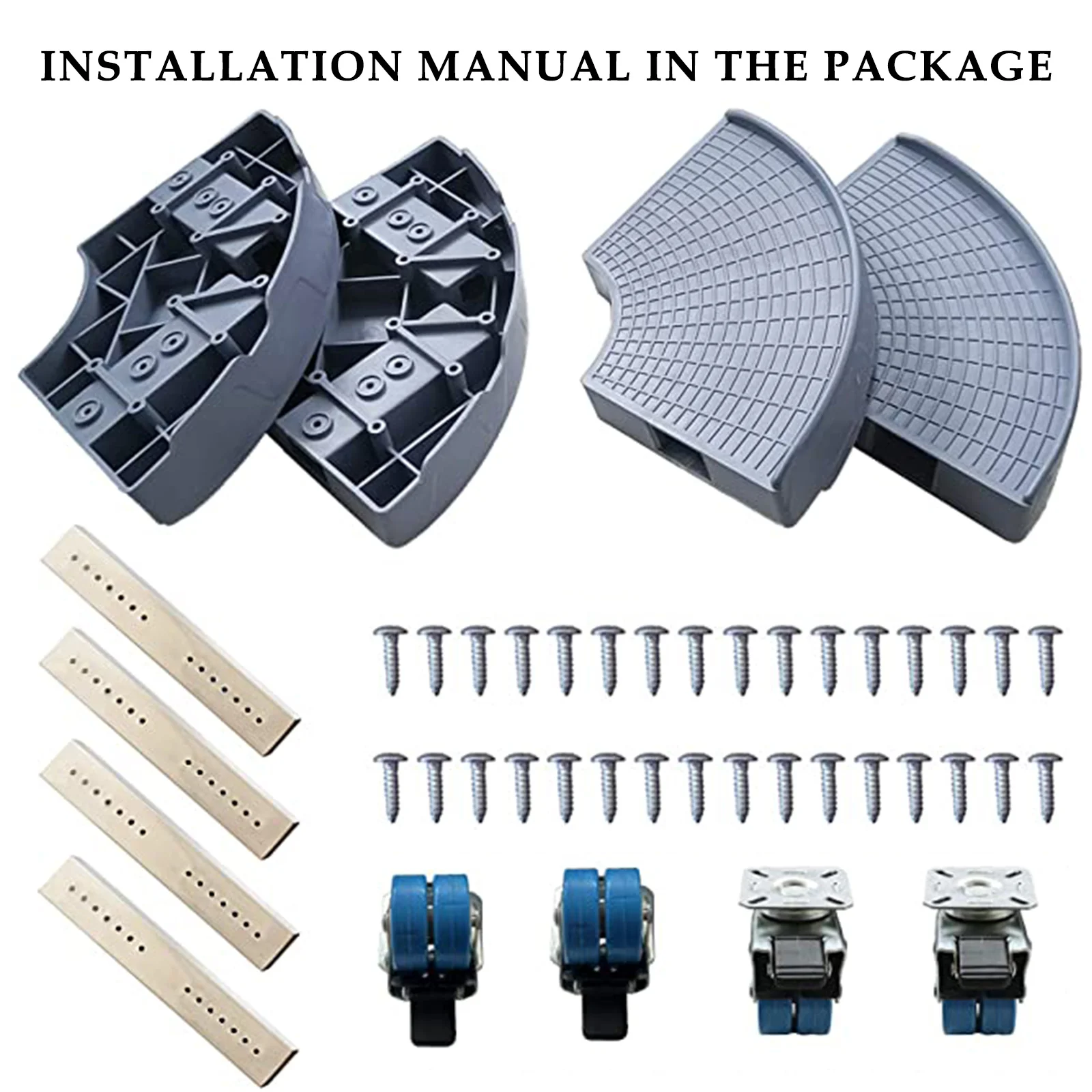 

Garden Heavy-duty Plant Stand With Wheels 300 Lb Capacity Adjustable Round Flower Pot Stand Trolley Caster Rolling Pallet Mat