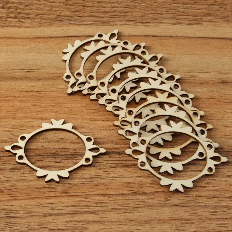 30 шт./компл. НЕОБРАБОТАННАЯ рамка резная деревянная рукоделие искусство для