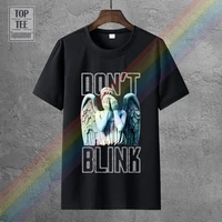 dont blink weeping angel covering face tee shirt gothic emo t shirt punk hippie summer top designer t shirts goth retro tshirt