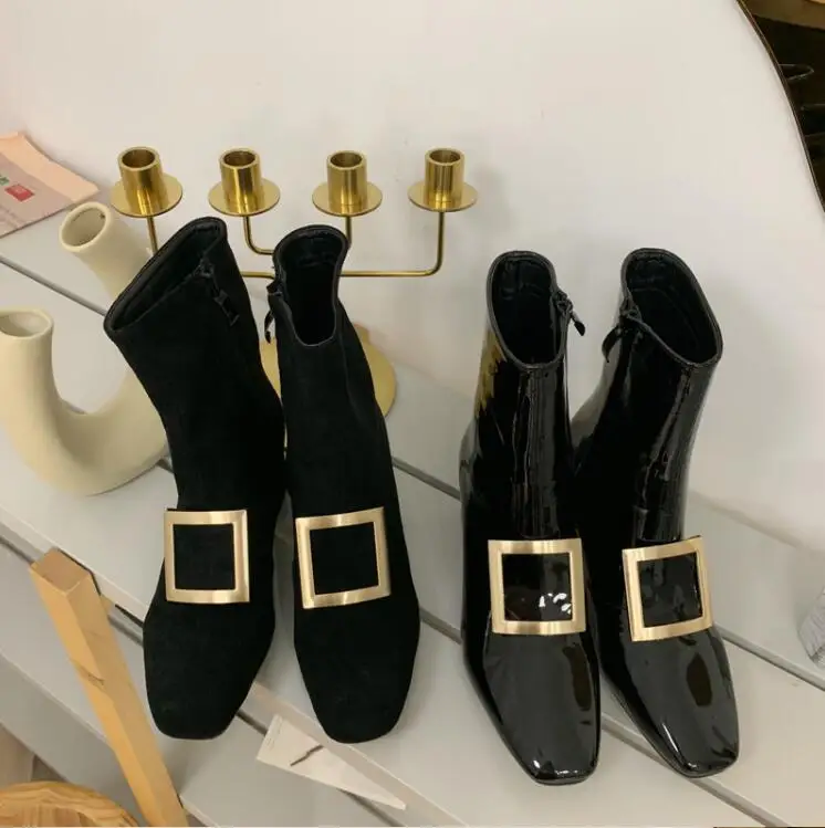 Новинка 2019 года Модные женские зимние ботинки сезон осень-зима Ботинки martin из