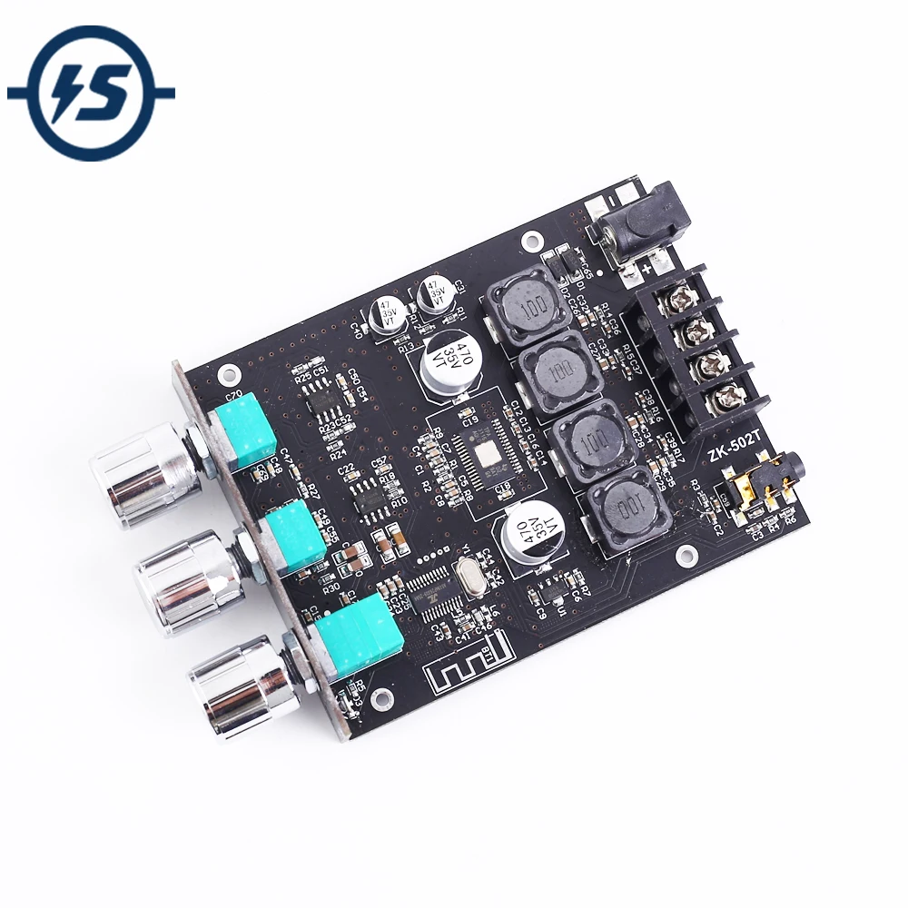 Беспроводной Bluetooth аудио стерео модуль 50 Вт TPA3116D2 BLE5.0 AUX тройной/бас Регулируемый