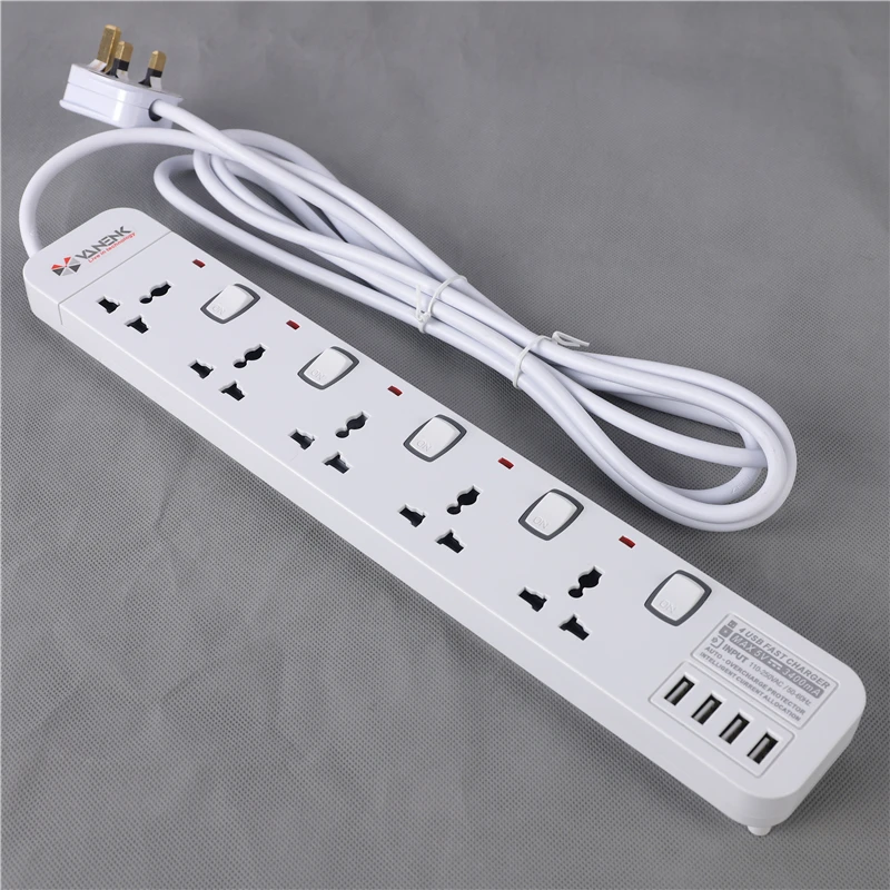 Удлинитель питания USB с индивидуальным переключателем Электрический дорожный