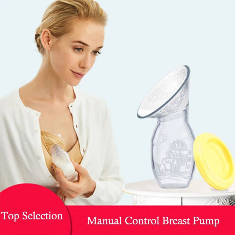 

100ml Silicone Manual Control Breast Pump Maternal Milk Collector Holder Puerperal Nursing Pump Baby Breastfeeding Bottle