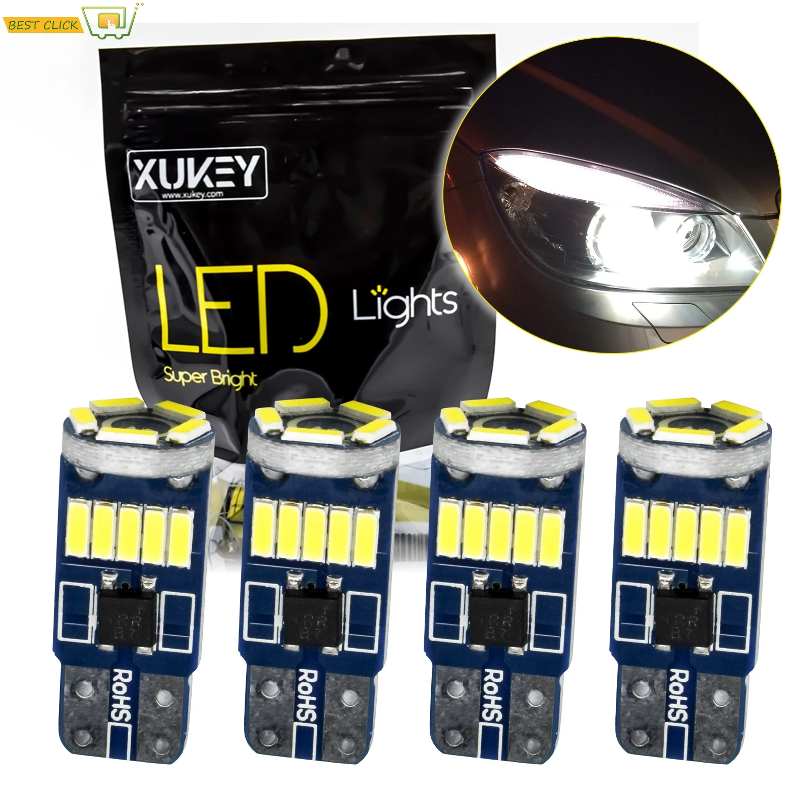 4 Ксеноновые белые светодиодсветодиодный бокосветильник лампы парковочные