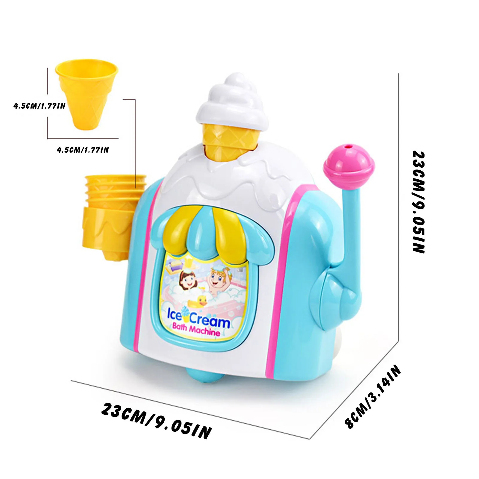 

Baby bath Toys Ice Cream Bubble Machine Children Wash Their Hands Take A Bath Play Bathroom Creative Bathing Educational Toys