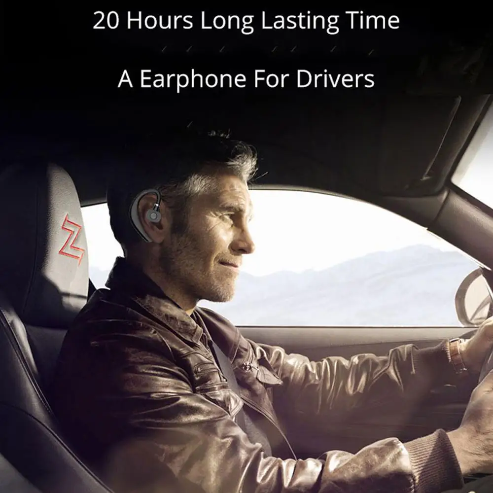 Bluetooth 5 0 Беспроводные наушники с одним ухом Спортивная Автомобильная гарнитура